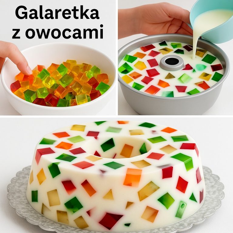 ✨ Galaretka mozaikowa – kolorowy deser, który zachwyca! 🌈🍓🍋🥝