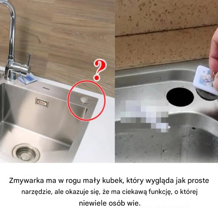 Zmywarka ma w rogu mały kubek, który wygląda niepozornie… ale ma ukrytą funkcję, o której mało kto wie!