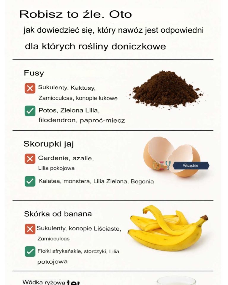 Robisz to źle. Tutaj możesz dowiedzieć się, jaki nawóz jest odpowiedni dla poszczególnych roślin domowych.