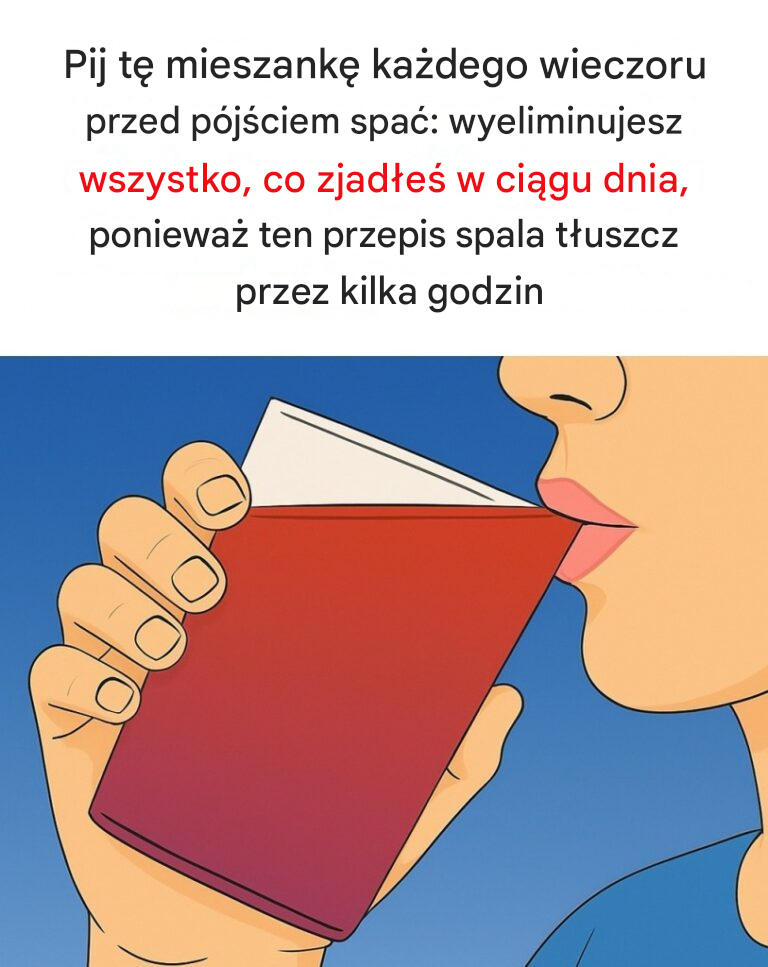 Pij tę mieszankę każdego wieczoru przed pójściem spać: wyeliminujesz wszystko, co zjadłeś w ciągu dnia, ponieważ ten przepis bardzo szybko spala tłuszcz