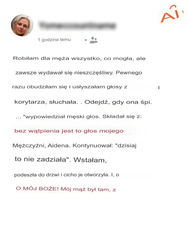 Kiedy się obudziłam, usłyszałam jak mój mąż mówi: „Cicho, ona śpi” – Historia dnia