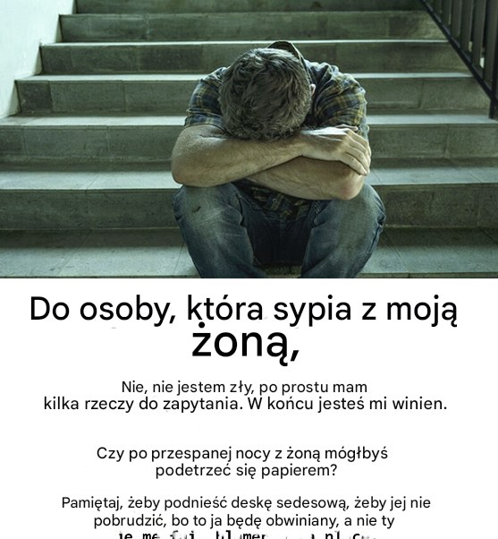 Mężczyzna pisze list do kochanka swojej żony