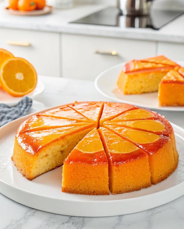 Ciasto pomarańczowe bez jajek i nabiału