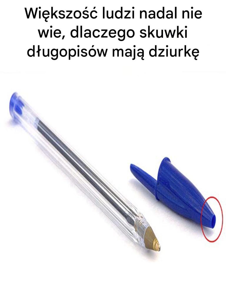 Większość ludzi nadal nie wie, dlaczego skuwki długopisów mają dziurkę