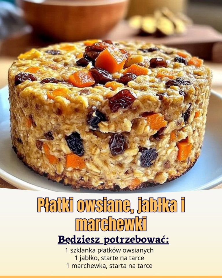 Płatki owsiane, jabłka i marchewki