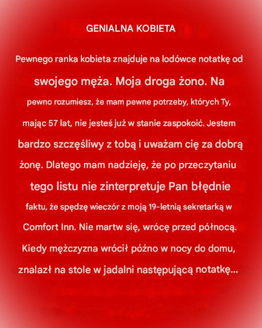 Zemsta bezczelnej 57-letniej żony!