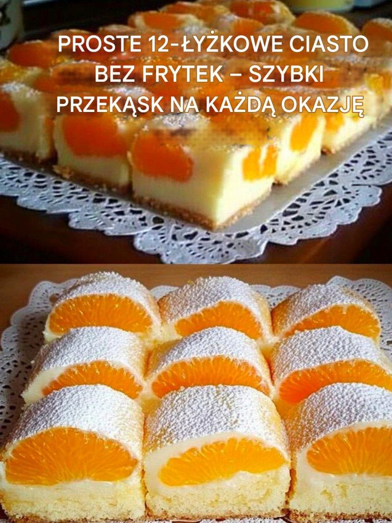 Proste ciasto na blachę o pojemności 12 filiżanek bez przegrzebków – szybka przekąska na każdą okazję