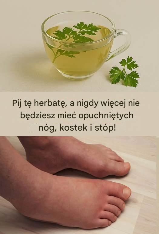 Herbata z pietruszki: naturalna ulga w obrzękach nóg, kostek i stóp