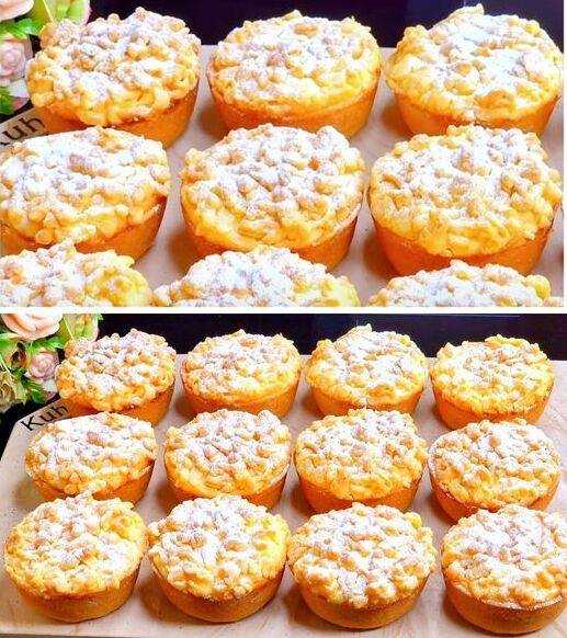 “Kruszonkowe Muffinki z Twarogiem: Pyszna Rozkosz w Każdym Kęsie”
