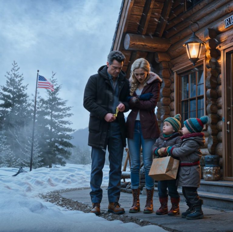 Mój syn napisał: „Nie przyjeżdżaj do domku narciarskiego na święta” — więc sprzedałam go z dnia na dzień, wyjechałam o świcie i pozwoliłam, by jego idealne święta spotkały się z zamkniętymi drzwiami podczas zamieci…