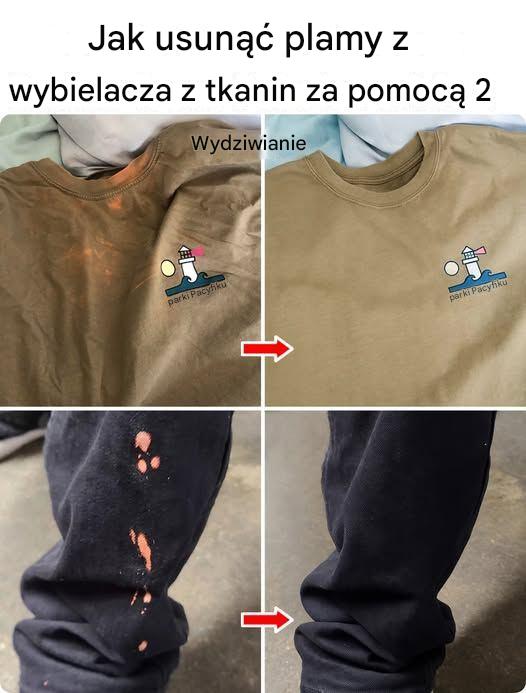 Jak usunąć plamy z wybielacza z tkanin za pomocą 2 sztuczek