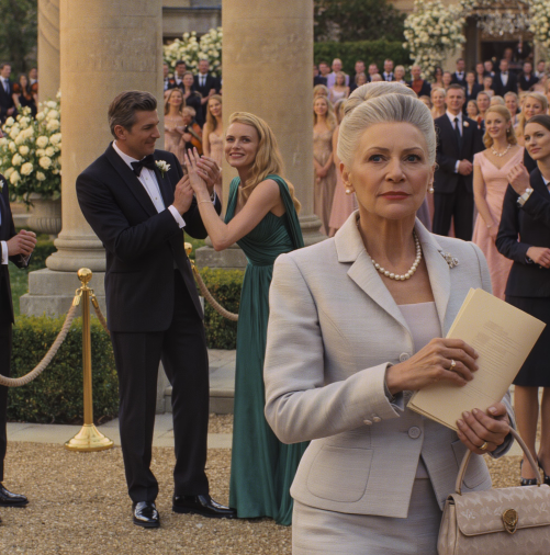 Mój syn zatrzymał mnie przy wejściu na ślub mojej wnuczki i powiedział: „Twojego nazwiska nie ma na liście, mamo” w obecności dwustu gości, więc uśmiechnęłam się jak cicha, stara wdowa... i sięgnęłam do koperty po jedyny folder, który mógł zamrozić w zarodku cały ten dzień wart 127 000 dolarów.