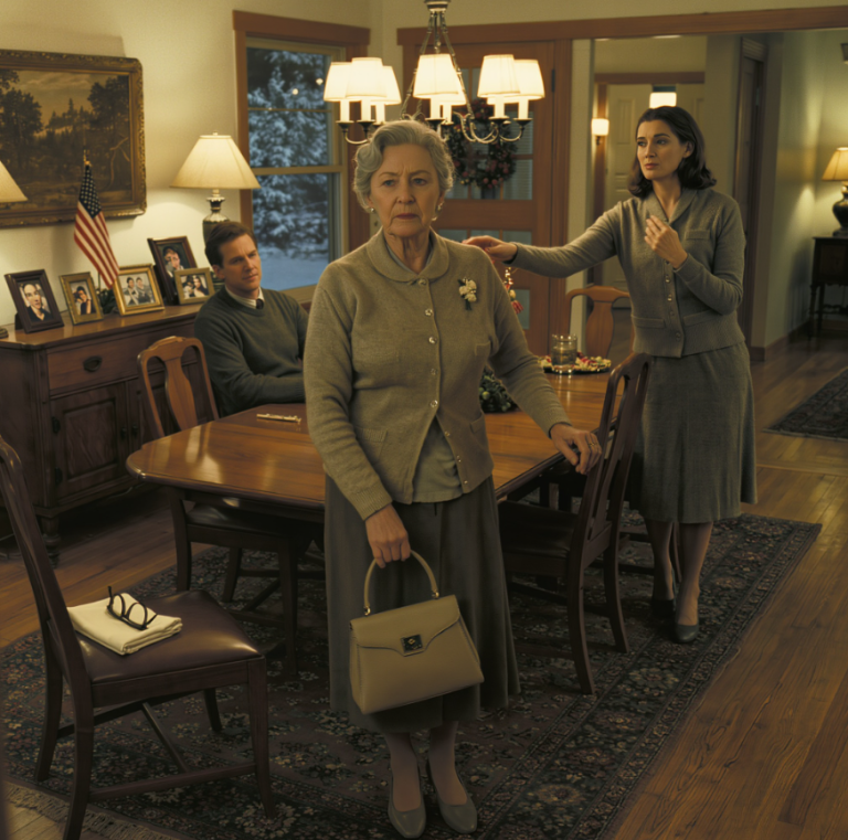 „Skoro twój mąż odszedł, spakuj, co potrzebujesz, i na razie zostań gdzie indziej” – powiedziała moja synowa przy obiedzie. Mój syn tylko się uśmiechnął i skinął głową: „Tak naprawdę ten dom nigdy nie był na twoje nazwisko”. Wyprowadziłam się bez słowa.