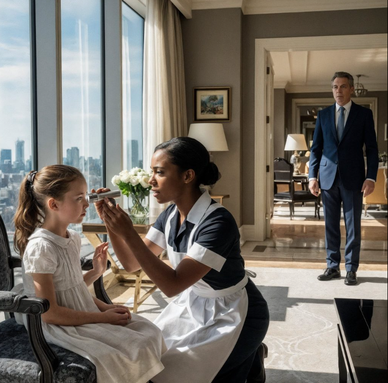 „Córka miliardera urodziła się niewidoma – aż do dnia, w którym nowa służąca odkryła prawdę…”