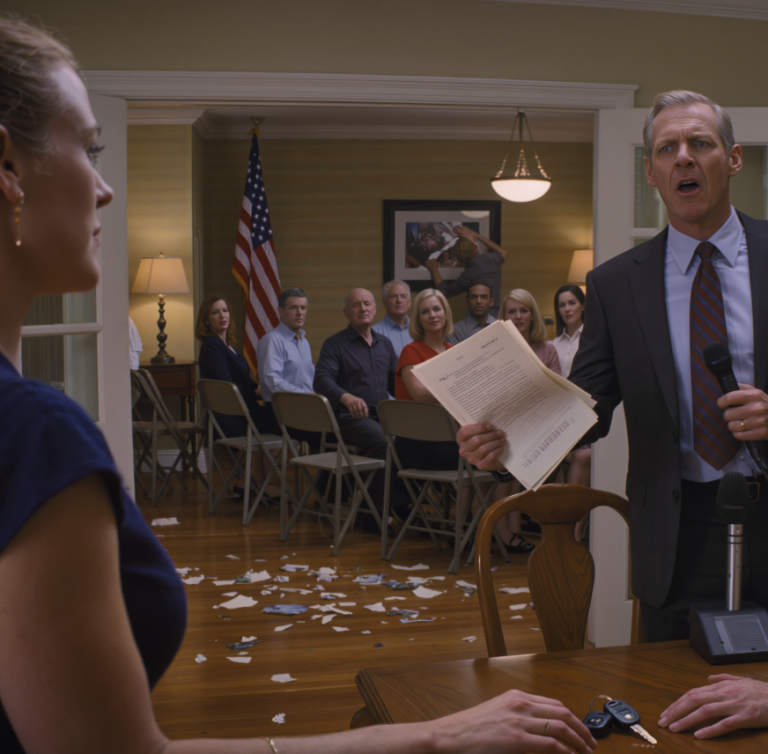 W moje 32. urodziny wjechałem swoim sedanem w cichą ślepą uliczkę, podjazd rodziców zastawiony pickupami; wszedłem i zobaczyłem 200 krewnych ustawionych w kolejce na składanych krzesłach niczym w sali sądowej. Mama zerwała ze ściany moje oprawione zdjęcia i podarła je. Tata trzasnął: „Rachunek na 400 000 dolarów za twoje wychowanie – zapłać teraz”. Siostra wyrwała mi kluczyki do samochodu: „Tata już złożył wniosek o przeniesienie tytułu własności w urzędzie komunikacji”. Wyszedłem w milczeniu… 4 dni później dzwonili 80 razy dziennie.