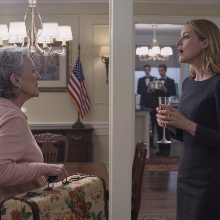 W sylwestra moja synowa wzniosła kieliszek szampana i oznajmiła nonszalancko: „Twoja stara mama jest do niczego – jutro wysyłamy ją do domu opieki”. W wieku 75 lat mogłam tylko chwycić swoją starą, kwiatową walizkę i cicho wyjść z domu na lodowaty dworzec autobusowy, nie przestając płakać. Młoda kobieta w fartuchu usiadła obok mnie, wszystko usłyszała, a potem odeszła, żeby zadzwonić: „Tato, znalazłam ją… to naprawdę ona”.